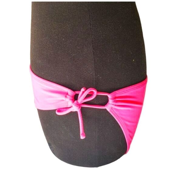 Women's Bikini Bottoms Small Pink Tie Cheeky Hipster Bikini NWOT - Picture 4 of 7
